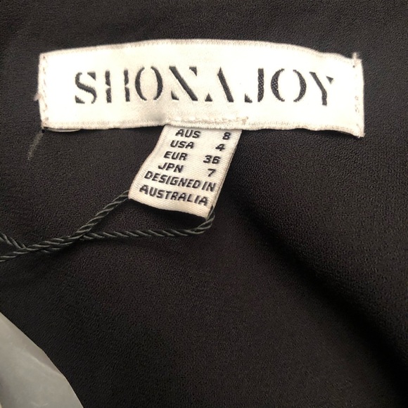 SHONA JOY Australian Satin Ruched Slip Dress NWT 4 Black Adjustable Maxi Mini - Picture 3 of 6